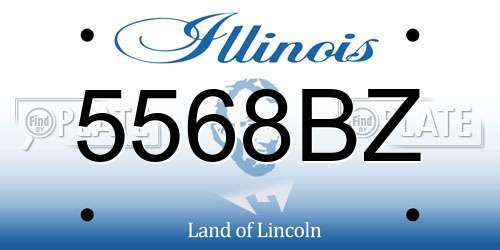 5568BZ Illinois License Plate
