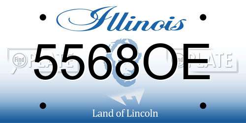 5568OE Illinois License Plate