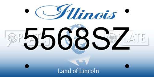 5568SZ Illinois License Plate