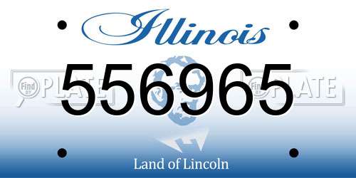 556965 Illinois License Plate