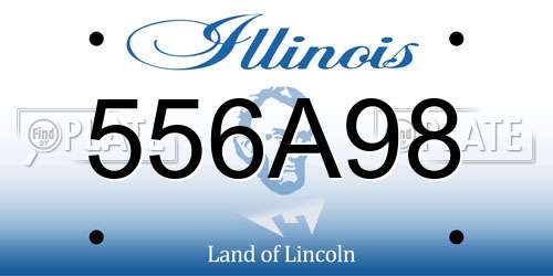 556A98 Illinois License Plate