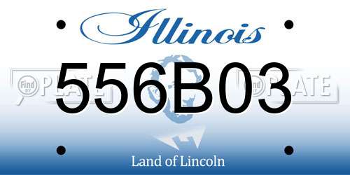 556B03 Illinois License Plate