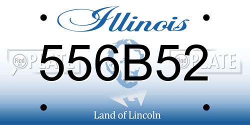 556B52 Illinois License Plate