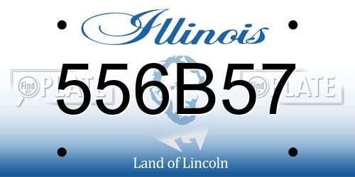 556B57 Illinois License Plate