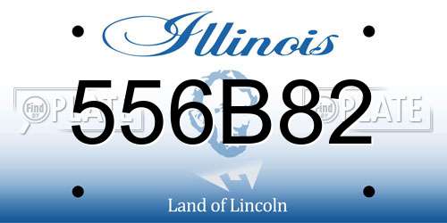 556B82 Illinois License Plate
