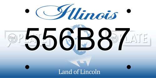 556B87 Illinois License Plate