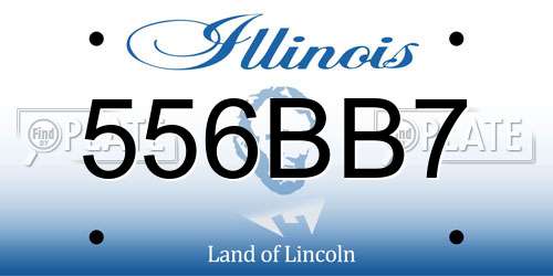 556BB7 Illinois License Plate