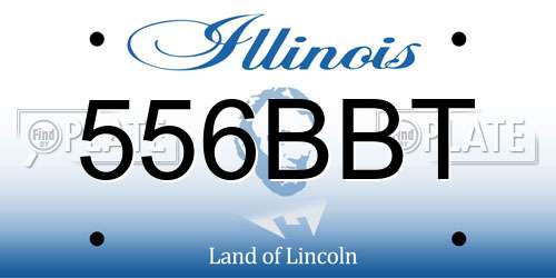 556BBT Illinois License Plate