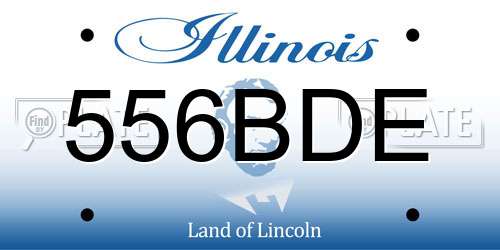 556BDE Illinois License Plate