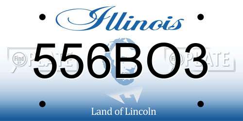 556BO3 Illinois License Plate
