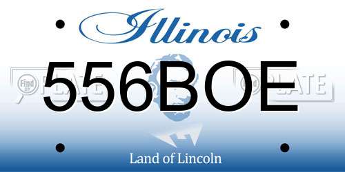 556BOE Illinois License Plate
