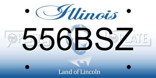 556BSZ Illinois License Plate
