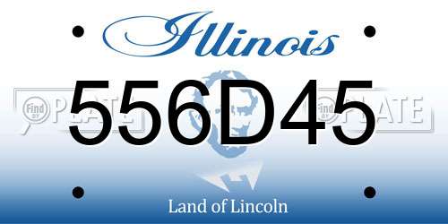 556D45 Illinois License Plate
