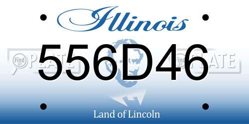 556D46 Illinois License Plate