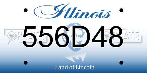 556D48 Illinois License Plate