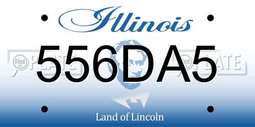 556DA5 Illinois License Plate