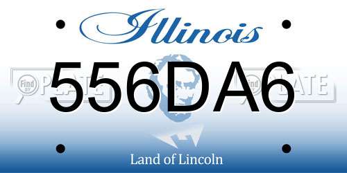 556DA6 Illinois License Plate