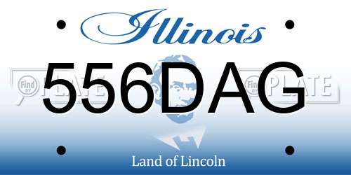 556DAG Illinois License Plate