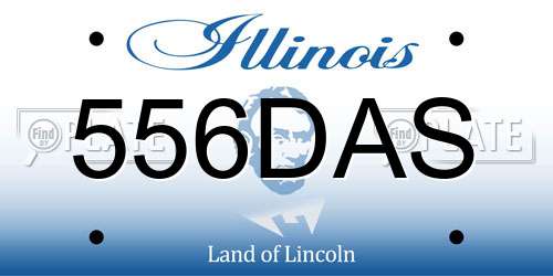 556DAS Illinois License Plate