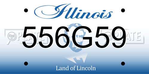 556G59 Illinois License Plate