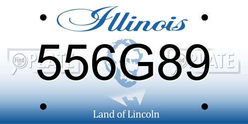 556G89 Illinois License Plate