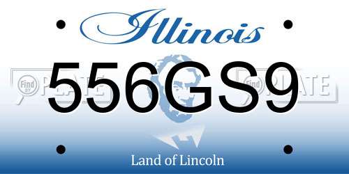 556GS9 Illinois License Plate
