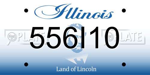 556I10 Illinois License Plate
