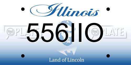 556IIO Illinois License Plate
