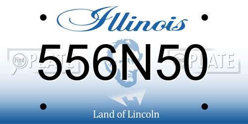 556N50 Illinois License Plate