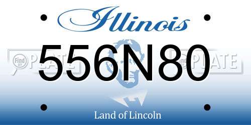 556N80 Illinois License Plate