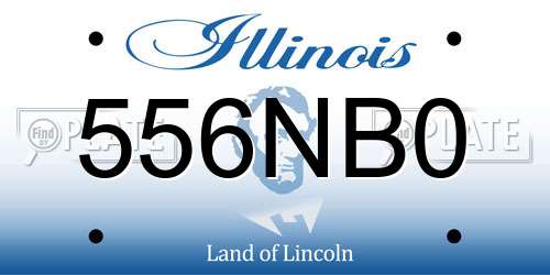 556NB0 Illinois License Plate