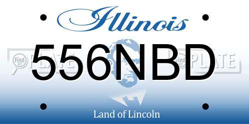 556NBD Illinois License Plate