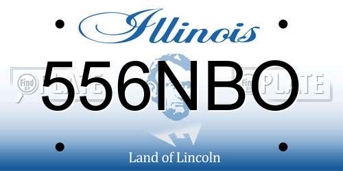 556NBO Illinois License Plate