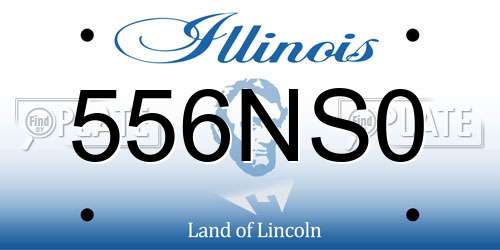 556NS0 Illinois License Plate