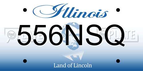 556NSQ Illinois License Plate