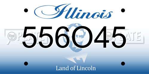 556O45 Illinois License Plate