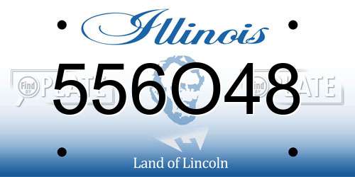 556O48 Illinois License Plate