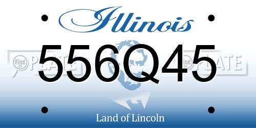 556Q45 Illinois License Plate