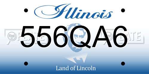 556QA6 Illinois License Plate