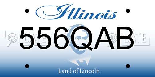 556QAB Illinois License Plate