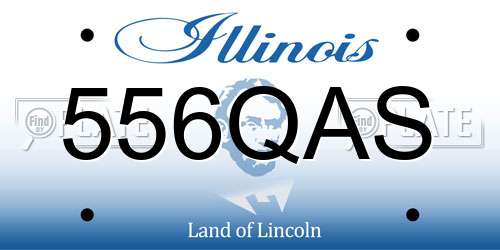 556QAS Illinois License Plate