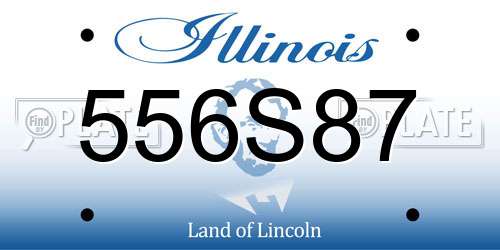 556S87 Illinois License Plate