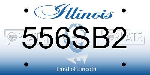556SB2 Illinois License Plate