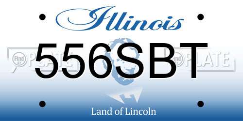 556SBT Illinois License Plate
