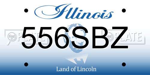 556SBZ Illinois License Plate