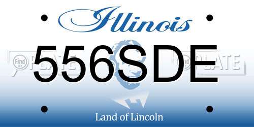 556SDE Illinois License Plate