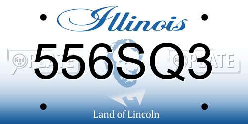 556SQ3 Illinois License Plate