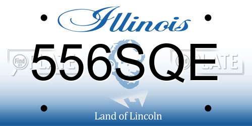 556SQE Illinois License Plate