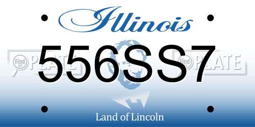 556SS7 Illinois License Plate