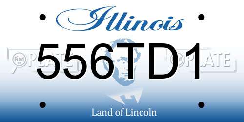 556TD1 Illinois License Plate